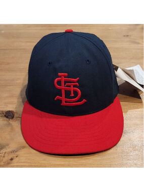 Vintage St. Louis Cardinals Roman Hat 7 1/8 Fitted Wool Leather Sweatband NOS